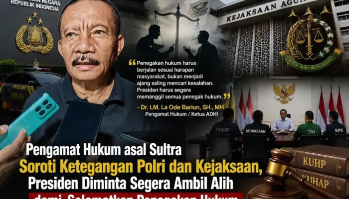 Pengamat Hukum asal Sultra Soroti Ketegangan Polri dan Kejaksaan, Presiden Diminta Segera Ambil Alih demi Selamatkan Penegakan Hukum