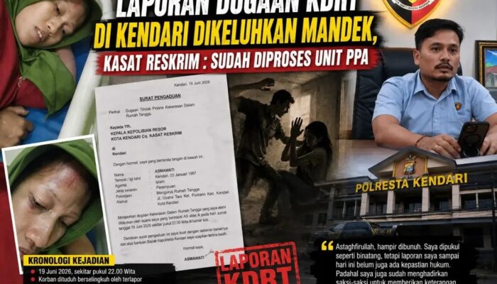 Laporan Dugaan KDRT di Kendari Dikeluhkan Mandek, Kasat Reskrim : Sudah Diproses Unit PPA