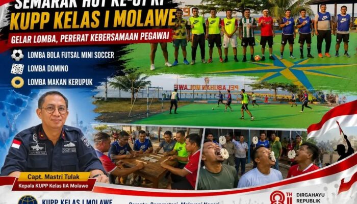 Semarak HUT ke-81 RI, KUPP Kelas I Molawe Gelar Beragam Lomba untuk Pererat Kebersamaan Pegawai