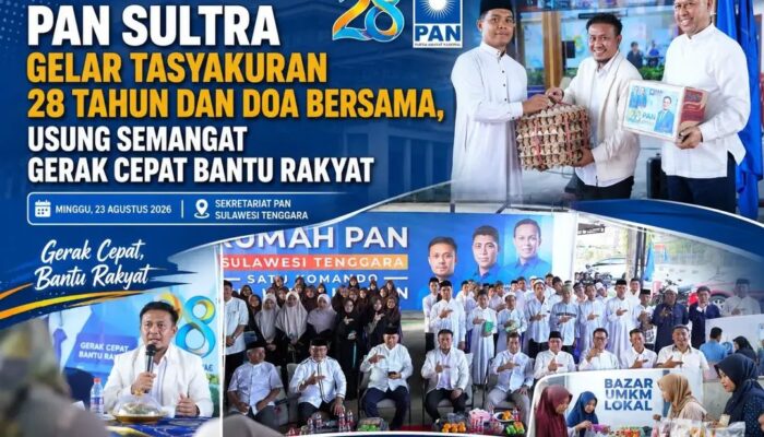 PAN Sultra Gelar Tasyakuran 28 Tahun dan Doa Bersama, Usung Semangat Gerak Cepat Bantu Rakyat