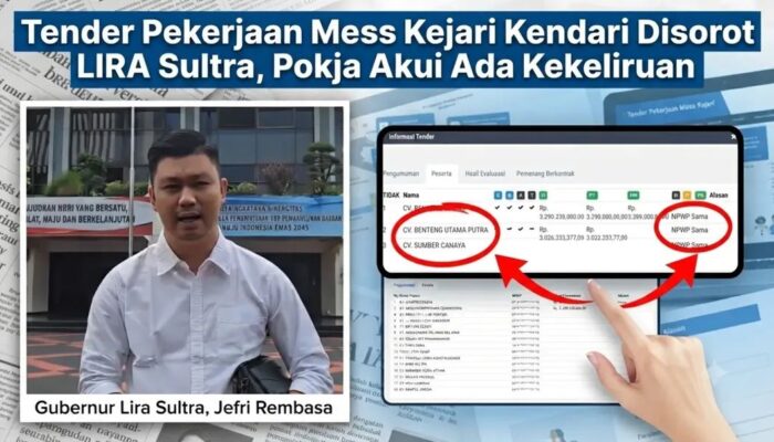 Tender Pekerjaan Mess Kejari Kendari Disorot LIRA Sultra, Pokja Akui Ada Kekeliruan