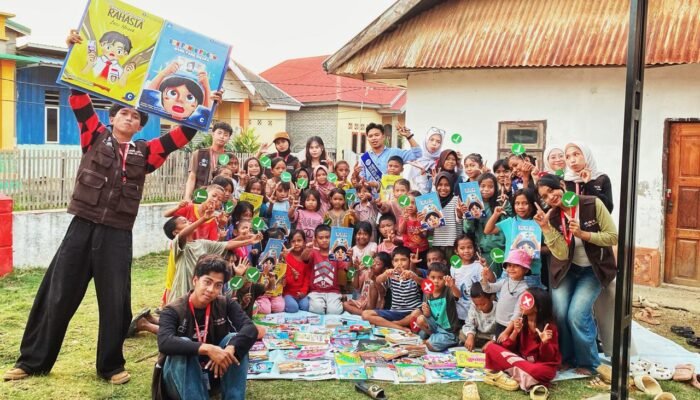 KKN UHO Hadirkan Taman Baca di Pulau Tambako, Dorong Minat Literasi Anak Desa