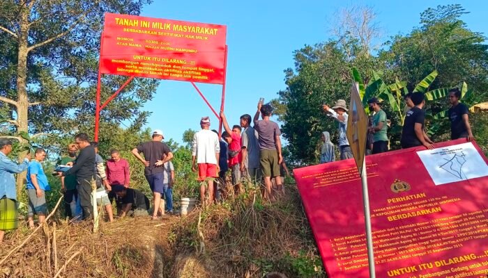 Warga Cabut Plang Klaim Lahan Sepihak oleh Brimob Polda Sultra, Kuasa Khusus: Tanah Klien Kami Bersertifikat Hak Milik