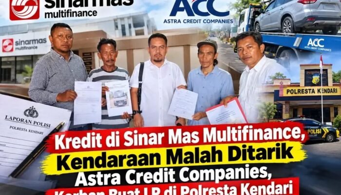 Kredit di Sinar Mas, Kendaraan Malah Ditarik Astra Credit Companies, Korban Buat LP di Polresta Kendari