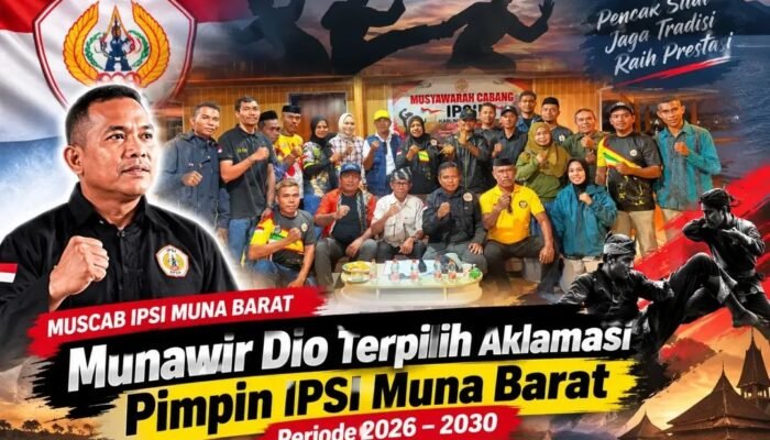 Munawir Dio Terpilih Aklamasi Pimpin IPSI Muna Barat Periode 2026-2030