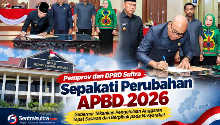 Pemprov dan DPRD Sultra Sepakati Perubahan APBD 2026, Gubernur Tekankan Pengelolaan Anggaran Tepat Sasaran