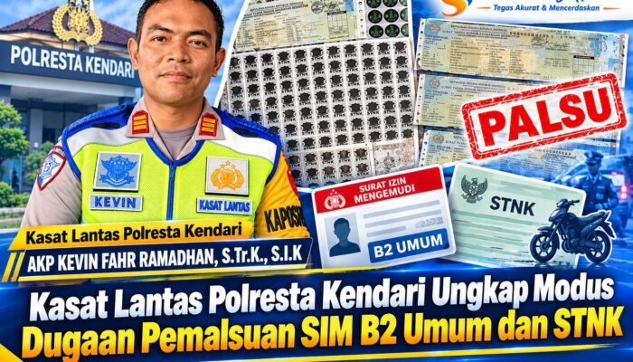 Kasat Lantas Polresta Kendari Ungkap Modus Dugaan Pemalsuan SIM B2 Umum dan STNK