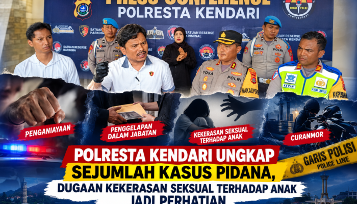 Polresta Kendari Ungkap Sejumlah Kasus Pidana, Dugaan Kekerasan Seksual terhadap Anak Jadi Perhatian