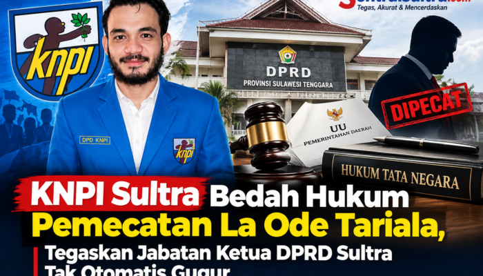 KNPI Sultra Bedah Hukum Pemecatan La Ode Tariala, Tegaskan Jabatan Ketua DPRD Sultra Tak Otomatis Gugur