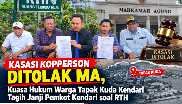 Kasasi Koperson Ditolak MA, Kuasa Hukum Warga Tapak Kuda Kendari Tagih Janji Pemkot Kendari soal RTH