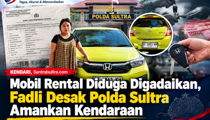 Mobil Rental Diduga Digadaikan, Fadli Desak Polda Sultra Amankan Kendaraan