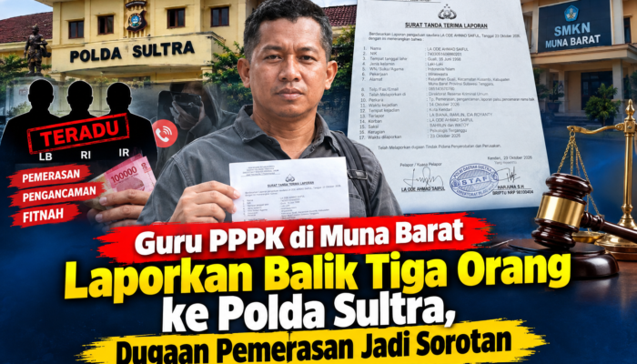 Guru PPPK di Mubar Laporkan Balik Tiga Orang ke Polda Sultra, Dugaan Pemerasan Jadi Sorotan