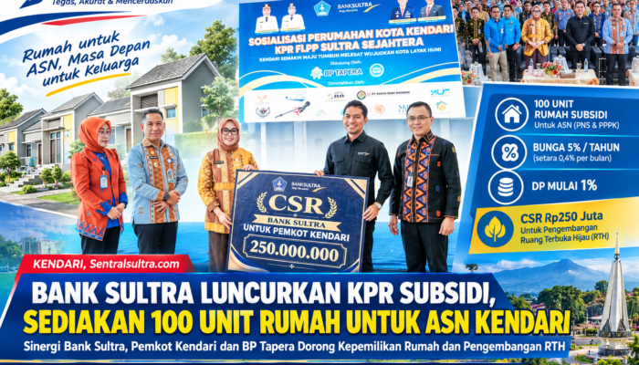 Bank Sultra Luncurkan KPR Subsidi, Sediakan 100 Unit Rumah untuk ASN Kendari